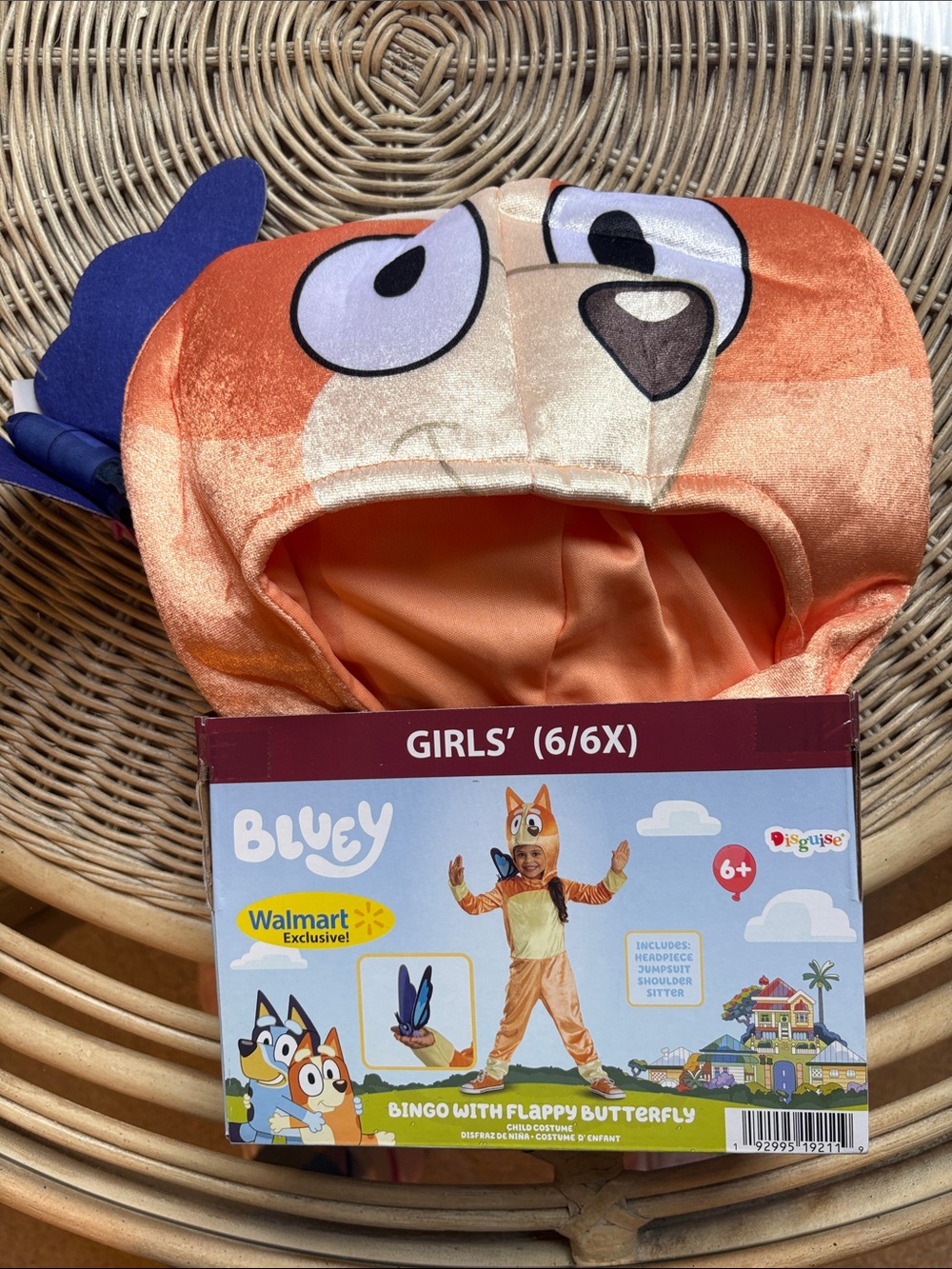 NWT Bluey Bingo with Flappy Butterfly Halloween Costume,  SZ:  6/6X